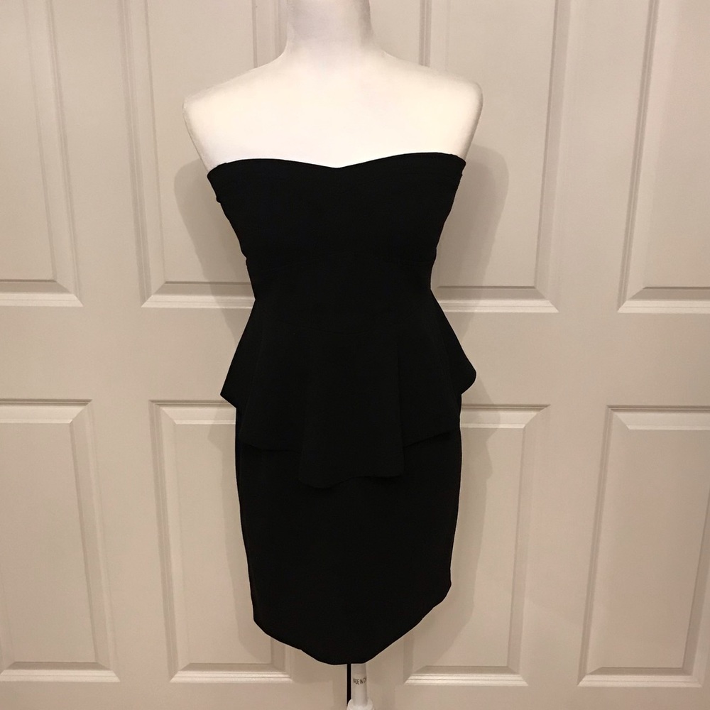 Kensie, size M black peplum dress.